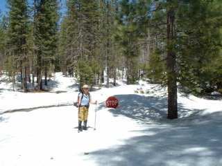 hiking in the snow